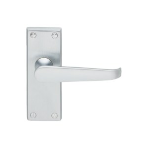 CARLISLE BRASSĀ® Contract Victorian Lever on Latch Backplate - Satin Chrome - 120mm x 40mm