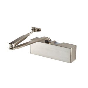 EUROSPECĀ® Overhead Door Closer En2-4 C/W Bc Fig 6 Bracket Full Cover And Armset En1154 - Satin Nickel plated - Size 2-4