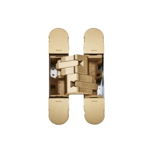EUROSPEC® Ceam 3D Concealed Hinge 1131 - Galvanic Satin Brass - 160 x 32mm