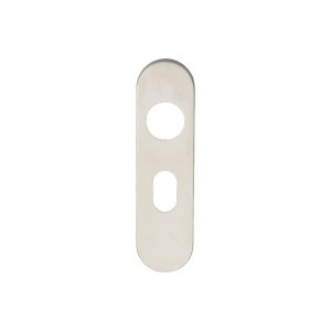 EUROSPECĀ® Radius Covers for Oval Lock Backplate - Satin Stainless Steel - 48.5mm c/c