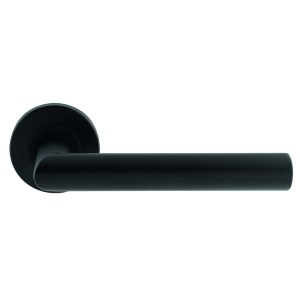 EUROSPECĀ® Mitred Round Bar Lever on Sprung Rose - Black