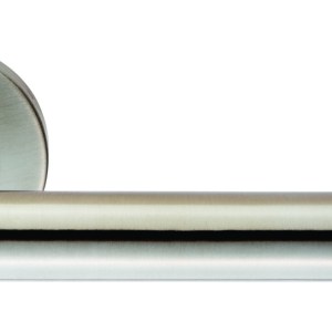 EUROSPECĀ® Mitred Round Bar Lever on Sprung Rose - Satin Stainless Steel