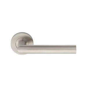 EUROSPECĀ® Treviri 19mm dia. Mitred Lever On Concealed Fix Sprung Round Rose G201 - Satin Stainless Steel