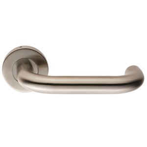 EUROSPECĀ® Safety Lever on Sprung Rose - Satin Stainless Steel - 22mm