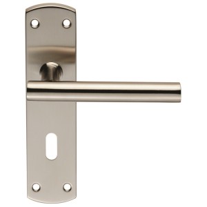 EUROSPECĀ® Steelworx Residential T Bar Lever on Lock Backplate - Satin Stainless Steel - 57mm