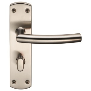 EUROSPECĀ® Steelworx Residential Arched Lever on WC Backplate - Satin Stainless Steel - 57mm
