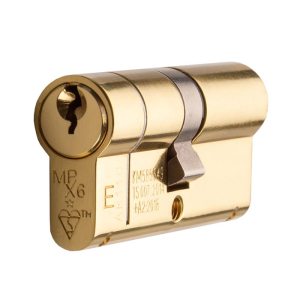 EUROSPEC® Mpx6 Euro Double Cylinder 90mm Ktd - Polished Brass
