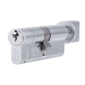 EUROSPEC® Mpx6 Euro Cylinder & Turn 100mm Ktd - Satin Chrome