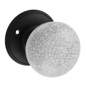 CARLISLE BRASSĀ® Delamain Porcelain Knob Midnight Crackle - Black