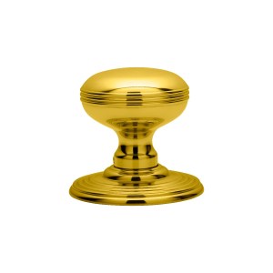 CARLISLE BRASSĀ® Delamain Ringed Knob - Polished Brass - 64mm