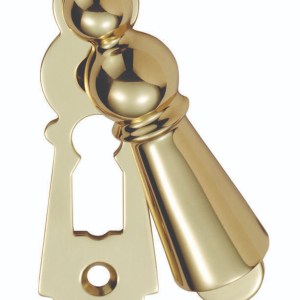 CARLISLE BRASSĀ® Delamain Large Covered Escutcheon - Polished Brass - 73mm x 24mm