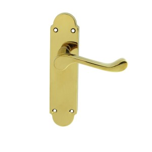 CARLISLE BRASSĀ® Oakley Lever on Latch Backplate - Polished Brass - 170mm x 42mm
