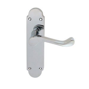 CARLISLE BRASSĀ® Oakley Lever on Latch Backplate - Polished Chrome - 170mm x 42mm