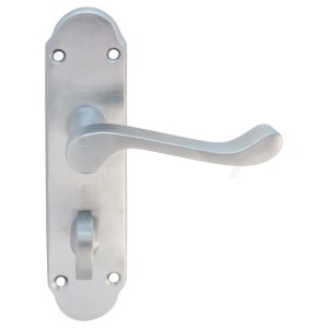 CARLISLE BRASSĀ® Oakley Lever on WC Backplate - Satin Chrome - 170mm x 42mm