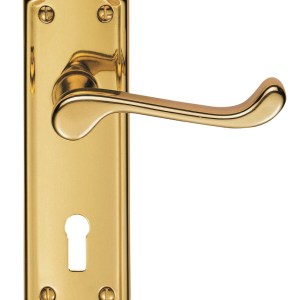 CARLISLE BRASSĀ® Ashtead Lever on Lock Backplate - Polished Brass - 168mm x 48mm
