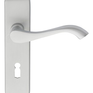 CARLISLE BRASSĀ® Andros Lever on Lock Backplate - Satin Chrome - 180mm x 40mm - 57mm c/c