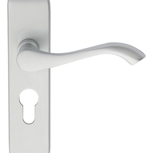 CARLISLE BRASSĀ® Andros Lever on Euro Lock Backplate - Satin Chrome - 180mm x 40mm - 47.5mm c/c
