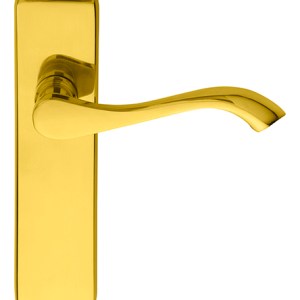 CARLISLE BRASSĀ® Andros Lever on Latch Backplate - Polished Brass - 180mm x 40mm