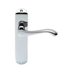 CARLISLE BRASSĀ® Andros Lever on Latch Backplate - Polished Chrome - 180mm x 40mm