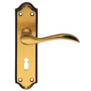 CARLISLE BRASSĀ® Madrid Lever on Lock Backplate - Florentine Bronze - 180mm x 45mm - 57mm c/c