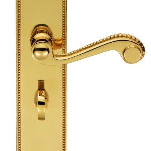CARLISLE BRASSĀ® Chesham Lever on Long WC Backplate - Polished Brass - 248mm x 50mm - 57mm c/c