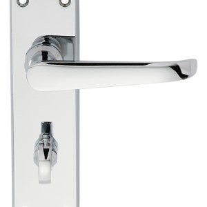 CARLISLE BRASSĀ® Victorian Ascot Lever on WC Backplate - Polished Chrome - 150mm x 43mm - 57mm c/c