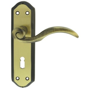 CARLISLE BRASS® Wentworth Lever on Lock Backplate - Florentine Bronze - 180mm x 48mm - 57mm c/c