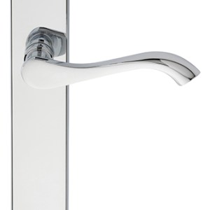 CARLISLE BRASSĀ® Andros Lever on Long Latch Backplate - Polished Chrome - 242mm x 40mm