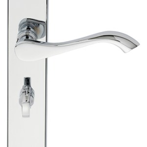 CARLISLE BRASSĀ® Andros Lever on Long WC Backplate - Polished Chrome - 242mm x 40mm - 57mm c/c