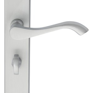 CARLISLE BRASSĀ® Andros Lever on Long WC Backplate - Satin Chrome - 242mm x 40mm - 57mm c/c