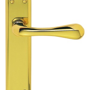 CARLISLE BRASSĀ® Eden Lever on Latch Backplate - Polished Brass - 180mm x 40mm
