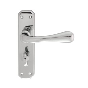 CARLISLE BRASSĀ® Eden Lever on WC Backplate - Polished Chrome - 180mm x 40mm - 57mm c/c