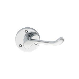 CARLISLE BRASSĀ® Victorian Scroll Lever on Round Rose - Polished Chrome - 57mm