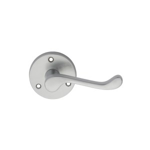 CARLISLE BRASSĀ® Victorian Scroll Lever on Round Rose - Satin Chrome - 57mm