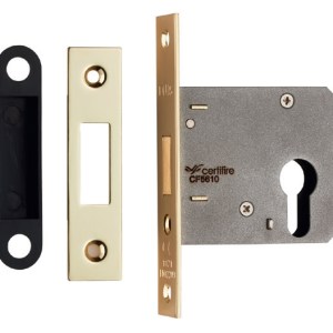 EUROSPEC® Easi-T Economy Euro Profile Deadlock 76mm - Brass plated