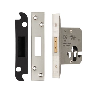 EUROSPEC® Euro Profile Deadlock 64mm - Satin Stainless Steel