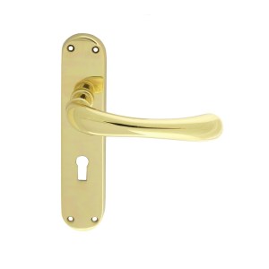 CARLISLE BRASSĀ® Ibra Lever On Backplate Lock 57mm C/C - Stainless Brass