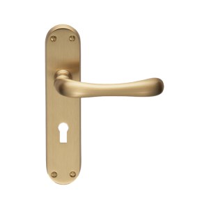 MANITALĀ® Ibra Lever on Lock Backplate - Satin Brass - 57mm c/c
