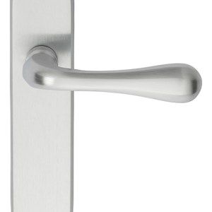 MANITALĀ® Astro Lever on Latch Backplate - Satin Chrome - 185mm x 40mm