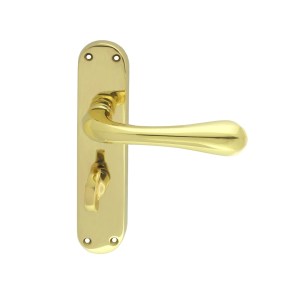 MANITALĀ® Astro Lever on WC Backplate - Polished Brass - 185mm x 40mm - 57mm c/c