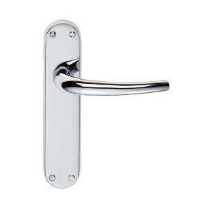 MANITALĀ® Lilla Lever on Latch Backplate - Polished Chrome - 185mm x 40mm