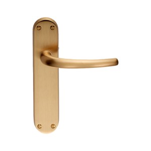 MANITALĀ® Lilla Lever on Latch Backplate - Satin Brass
