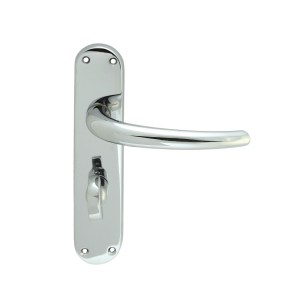 MANITALĀ® Lilla Lever on WC Backplate - Polished Chrome - 185mm x 40mm - 57mm c/c
