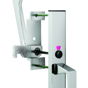 EUROSPEC® Disabled Toilet Handle Set PAA - Polished Aluminium