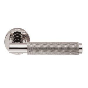 CARLISLE BRASSĀ® Varese Knurled Lever on Rose - Polished Nickel