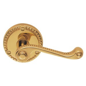 CARLISLE BRASSĀ® Georgian Lever on Round Rose - Polished Brass - 64mm