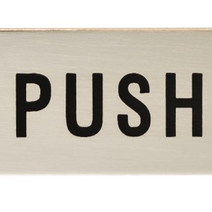 EUROSPEC® Push Symbol Sign - Satin Stainless Steel - 30 x 75mm