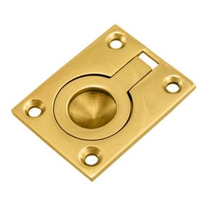 CARLISLE BRASSĀ® Flush Ring Pull - Polished Brass - 38mm x 50mm