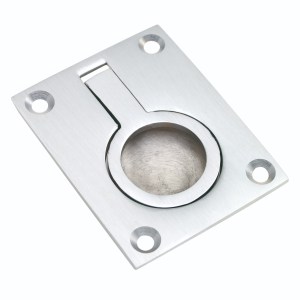 CARLISLE BRASSĀ® Flush Ring Pull - Satin Chrome - 38mm x 50mm