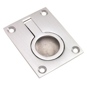 CARLISLE BRASSĀ® Flush Ring Pull - Satin Chrome - 50mm x 63mm